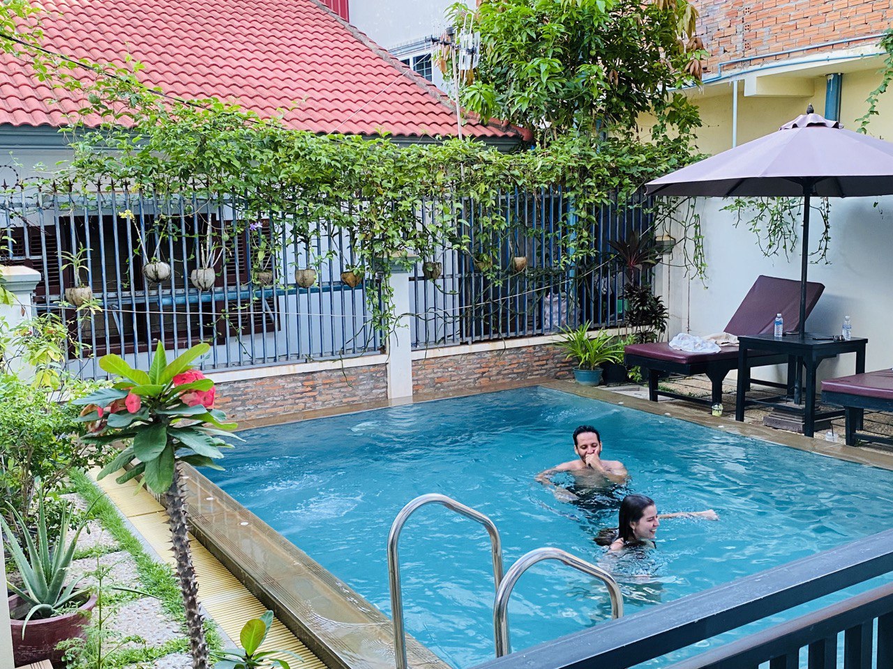 Swimming at Carilonia Angkor Villa